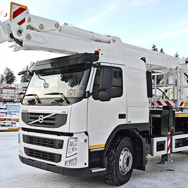 Bronto S38 truck mounted platform for hire from Media Lifting Solutions Ltd