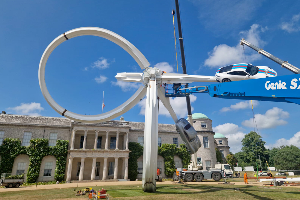 Goodwood FOS Festival of Speed specialist lifting and crane hire